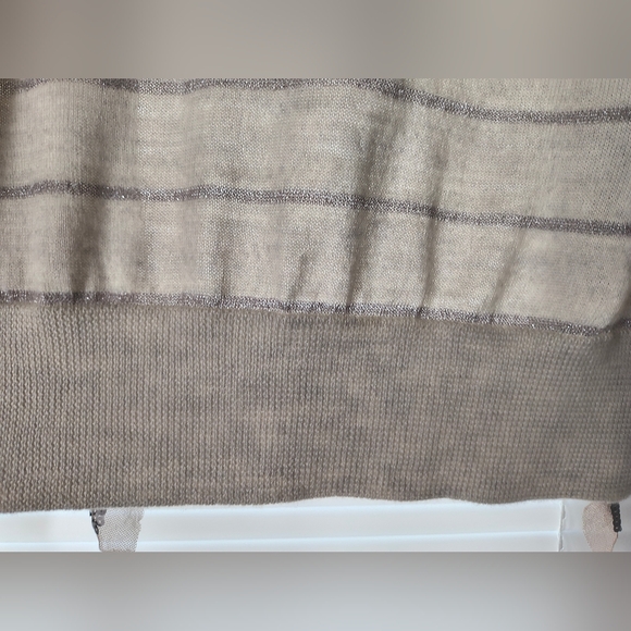 Ann Taylor LOFT Cardigan Gray Sequin Size Medium M - Picture 14 of 15